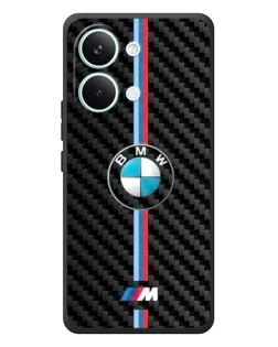 Чехол для Xiaomi Poco X8 Pro Max с картинкой «Эмблема BMW и карбон»