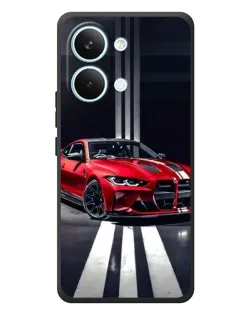 Чехол для Xiaomi Poco X8 Pro Max с картинкой «Красная BMW на дороге»