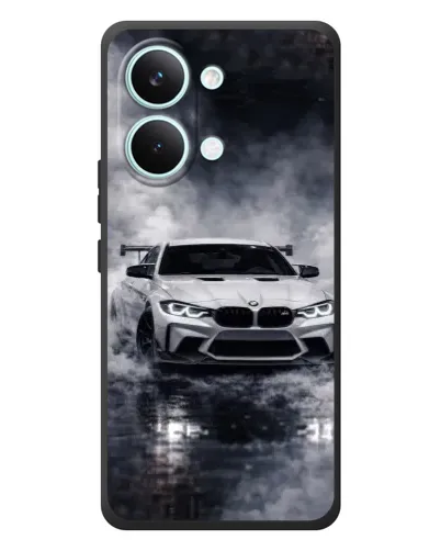 Чехол для Xiaomi Poco X8 Pro Max с картинкой «BMW сквозь туман»