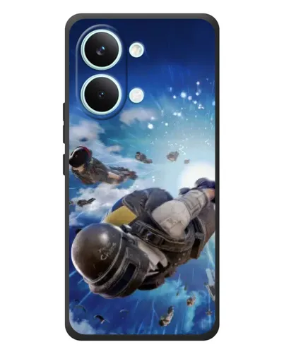 Чехол для Xiaomi Poco X8 Pro Max с картинкой «Десант PUBG — прыжок»