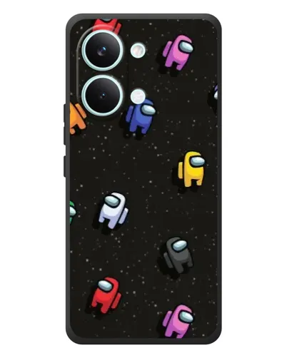 Чехол для Xiaomi Poco X8 Pro Max с картинкой «Космический паттерн Among Us»