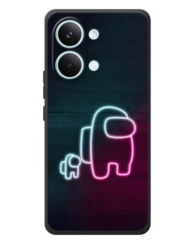 Чехол для Xiaomi Poco X8 Pro Max с картинкой «Among Us неон-арт»