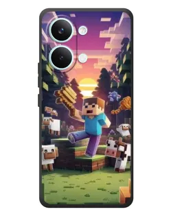 Чехол для Xiaomi Poco X8 Pro Max с картинкой «Стив на ферме»