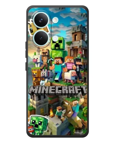 Чехол для Xiaomi Poco X8 Pro Max с картинкой «Замок Minecraft»