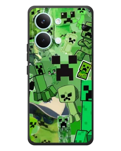Чехол для Xiaomi Poco X8 Pro Max с картинкой «Криперы Minecraft»