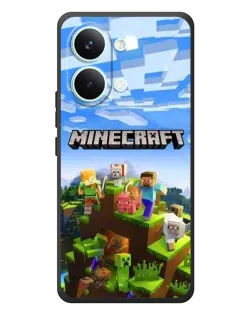 Чехол для Xiaomi Poco X8 Pro Max с картинкой «Minecraft классический мир»