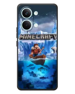 Чехол для Xiaomi Poco X8 Pro Max с картинкой «Minecraft ледяной мир»