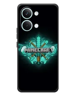 Чехол для Xiaomi Poco X8 Pro Max с картинкой «Minecraft Diamond лого»