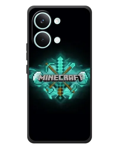 Чехол для Xiaomi Poco X8 Pro Max с картинкой «Minecraft Diamond лого»