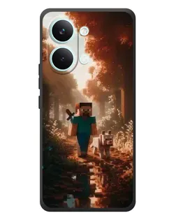 Чехол для Xiaomi Poco X8 Pro Max с картинкой «Стив в лесу»