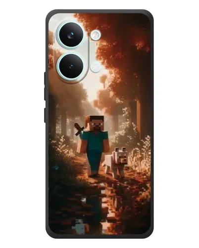 Чехол для Xiaomi Poco X8 Pro Max с картинкой «Стив в лесу»