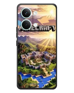 Чехол для Xiaomi Poco X8 Pro Max с картинкой «Minecraft панорама»