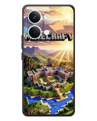Чехол для Xiaomi Poco X8 Pro Max с картинкой «Minecraft панорама»