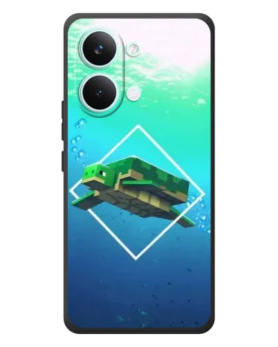 Чехол для Xiaomi Poco X8 Pro Max с картинкой «Черепаха Minecraft»