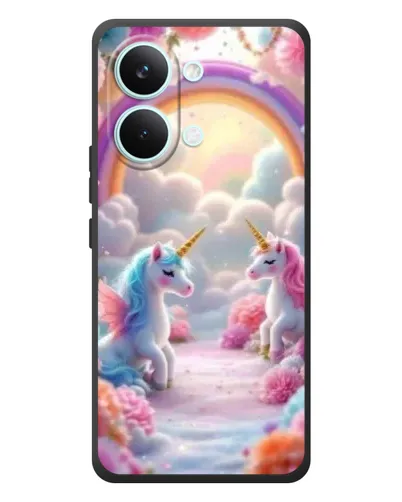 Чехол для Xiaomi Poco X8 Pro Max с картинкой «Радуга и единороги» Чехол для Xiaomi Poco X8 Pro Max с картинкой «Радуга и единороги»