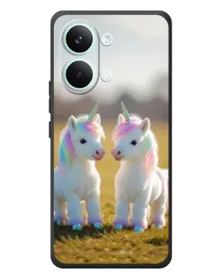 Чехол для Xiaomi Poco X8 Pro Max с картинкой «Пара единорогов»