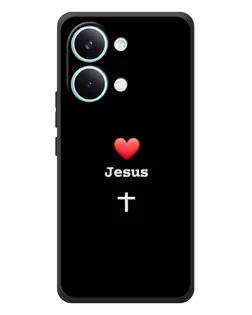 Чехол для Xiaomi Poco X8 Pro Max с картинкой «Сердце - Jesus»