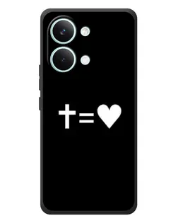 Чехол для Xiaomi Poco X8 Pro Max с картинкой «Крест и Сердце»