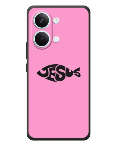 Чехол для Xiaomi Poco X8 Pro Max с картинкой «Розовый символ  Jesus»