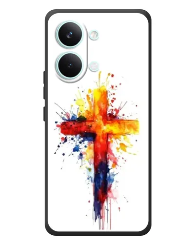 Чехол для Xiaomi Poco X8 Pro Max с картинкой «Акварельный крест»