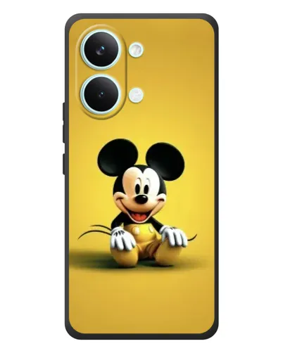 Чехол для Xiaomi Poco X8 Pro Max с картинкой «Микки на желтом»