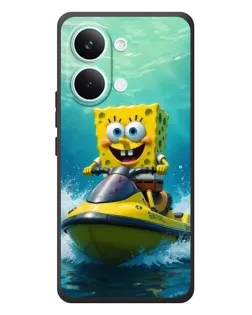 Чехол для Xiaomi Poco X8 Pro Max с картинкой «Спанч Боб на гидроцикле»