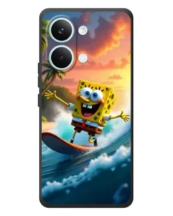 Чехол для Xiaomi Poco X8 Pro Max с картинкой «Губка Боб серфингист»