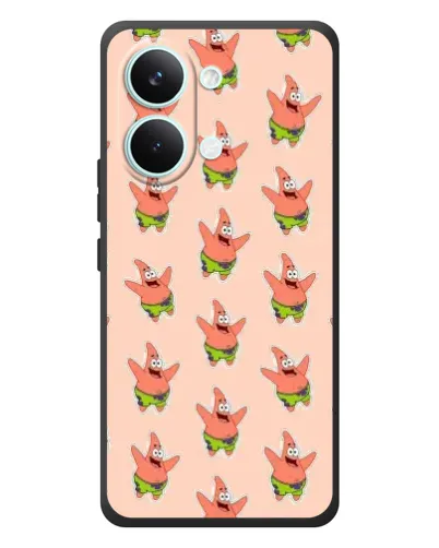Чехол для Xiaomi Poco X8 Pro Max с картинкой «Патрик Стар паттерн»