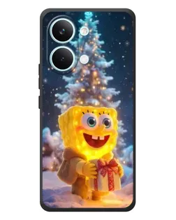 Чехол для Xiaomi Poco X8 Pro Max с картинкой «Рождественский Спанч Боб»