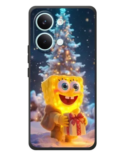 Чехол для Xiaomi Poco X8 Pro Max с картинкой «Рождественский Спанч Боб»