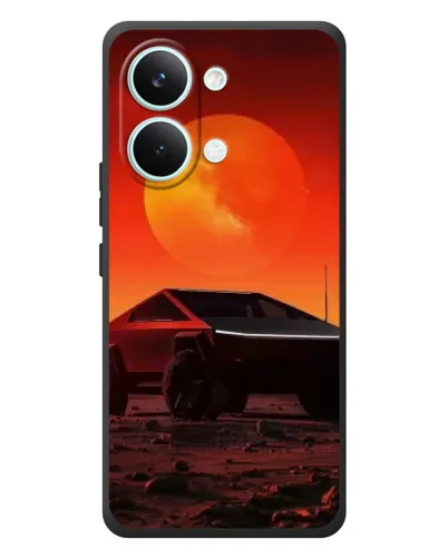 Чехол для Xiaomi Poco X8 Pro Max с картинкой «Cybertruck на Марсе»