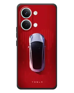 Чехол для Xiaomi Poco X8 Pro Max с картинкой «Tesla Top View»