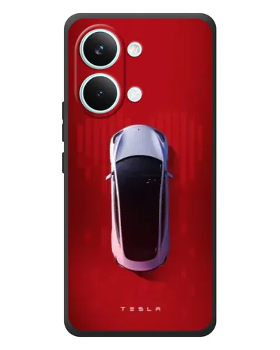 Чехол для Xiaomi Poco X8 Pro Max с картинкой «Tesla Top View»