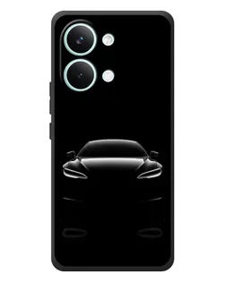 Чехол для Xiaomi Poco X8 Pro Max с картинкой «Силуэт Tesla Night»