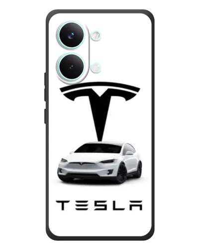 Чехол для Xiaomi Poco X8 Pro Max с картинкой «Tesla White Style»