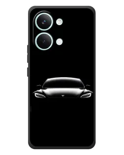 Чехол для Xiaomi Poco X8 Pro Max с картинкой «Фары Tesla Night»
