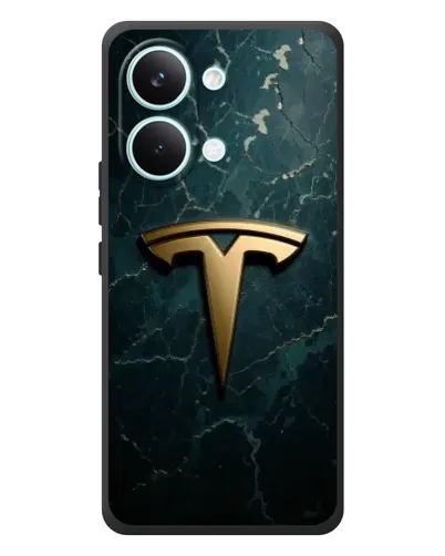 Чехол для Xiaomi Poco X8 Pro Max с картинкой «Мраморная Tesla Gold»