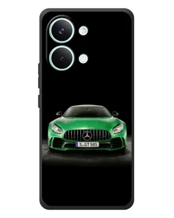 Чехол для Xiaomi Poco X8 Pro Max с картинкой «Mercedes — неоновый лого»