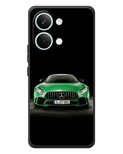 Чехол для Xiaomi Poco X8 Pro Max с картинкой «Mercedes — неоновый лого»
