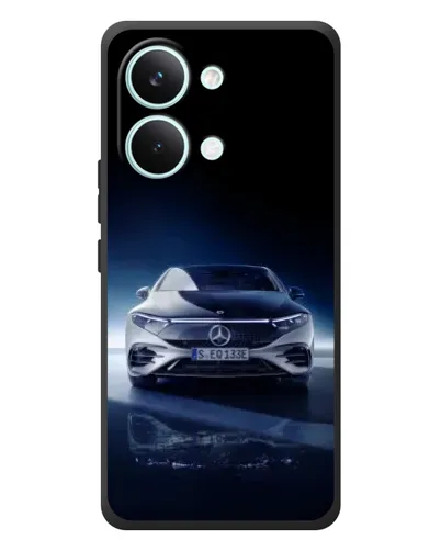 Чехол для Xiaomi Poco X8 Pro Max с картинкой «Ночной Mercedes EQ»