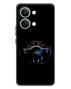 Чехол для Xiaomi Poco X8 Pro Max с картинкой «Салон Audi — руль»