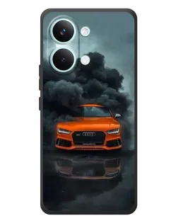 Чехол для Xiaomi Poco X8 Pro Max с картинкой «Audi в облаках дыма»