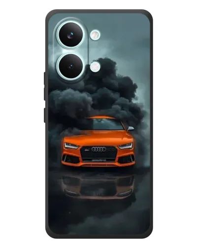 Чехол для Xiaomi Poco X8 Pro Max с картинкой «Audi в облаках дыма»