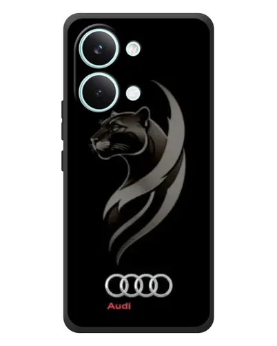 Чехол для Xiaomi Poco X8 Pro Max с картинкой «Графика — пантера и Audi»