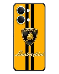 Чехол для Xiaomi Poco X8 Pro Max с картинкой «Lamborghini Stripe желтый»