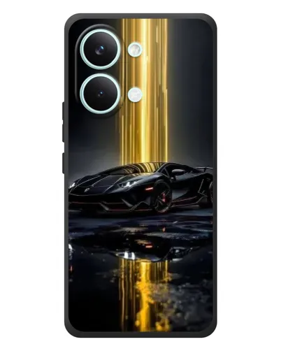 Чехол для Xiaomi Poco X8 Pro Max с картинкой «Ночной Lamborghini драйв»