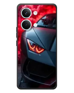 Чехол для Xiaomi Poco X8 Pro Max с картинкой «Lamborghini красное сияние»