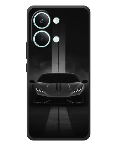 Чехол для Xiaomi Poco X8 Pro Max с картинкой «Lamborghini симметрия дорог»