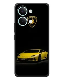 Чехол для Xiaomi Poco X8 Pro Max с картинкой «Lamborghini желтый акцент»