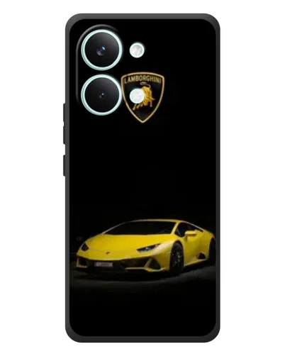 Чехол для Xiaomi Poco X8 Pro Max с картинкой «Lamborghini желтый акцент»